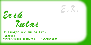 erik kulai business card